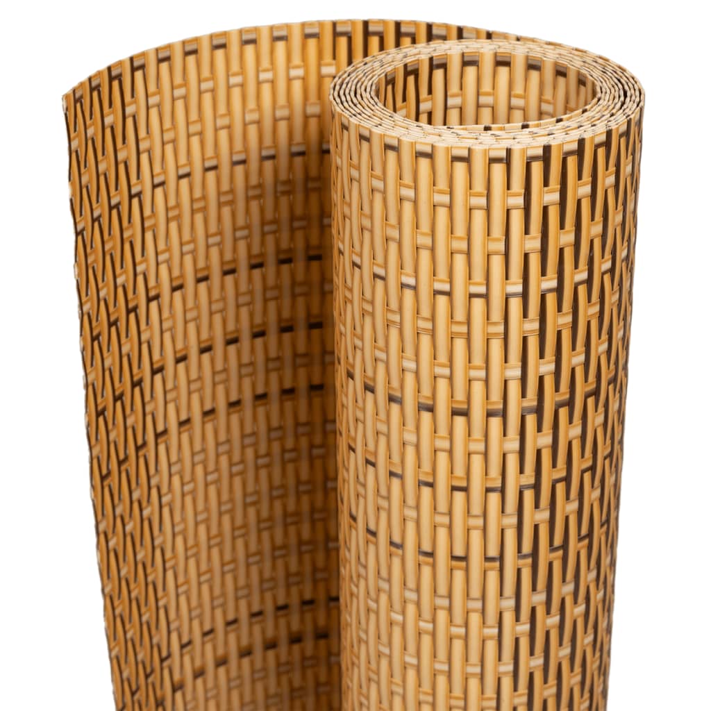 vidaXL Parawan balkonowy, jasnobrązowy, 500x80 cm, polirattan