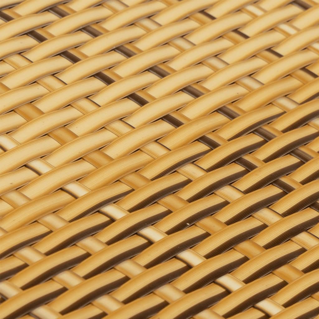 vidaXL Parawan balkonowy, jasnobrązowy, 500x80 cm, polirattan