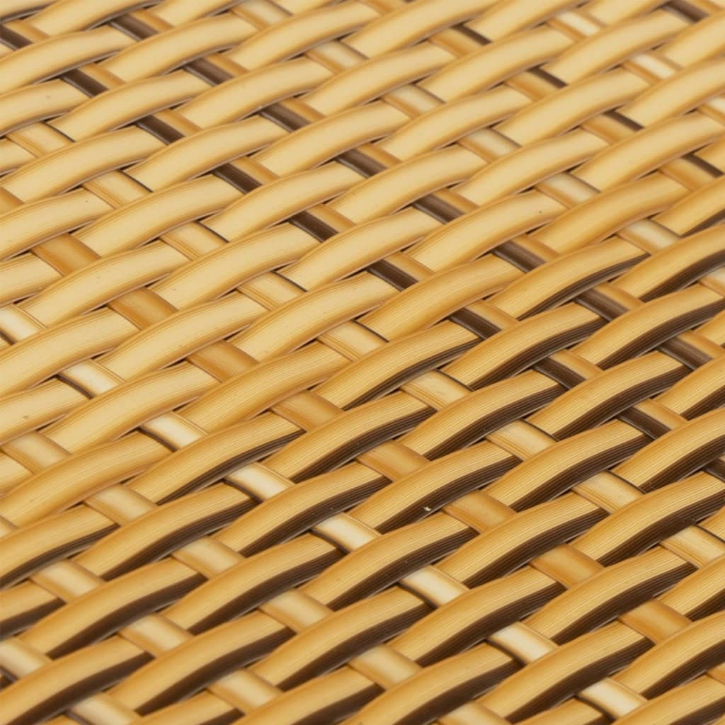 vidaXL Parawan balkonowy, jasnobrązowy, 500x100 cm, polirattan