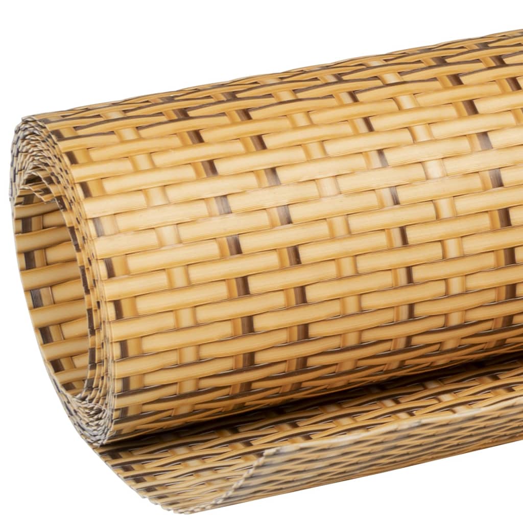 vidaXL Parawan balkonowy, jasnobrązowy, 1000x80 cm, polirattan