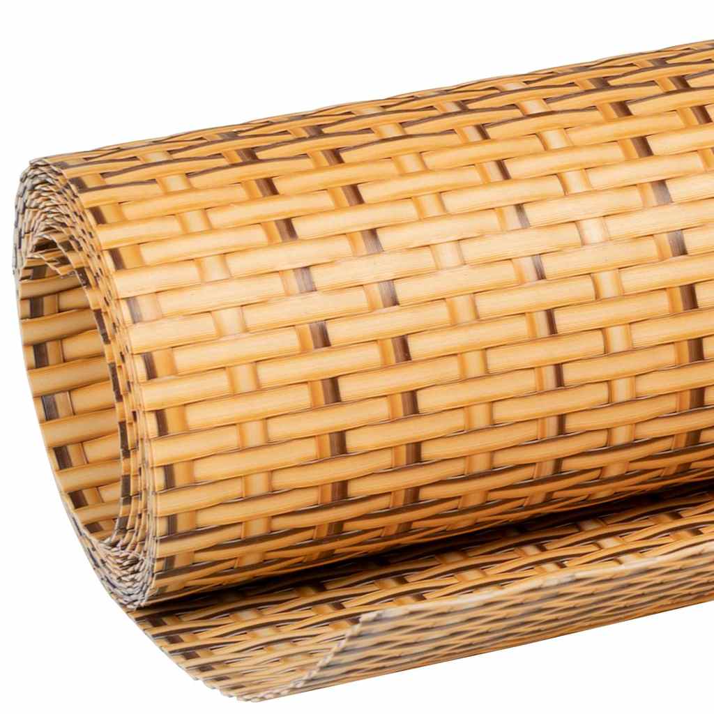 vidaXL Parawan balkonowy, jasnobrązowy, 1000x90 cm, polirattan