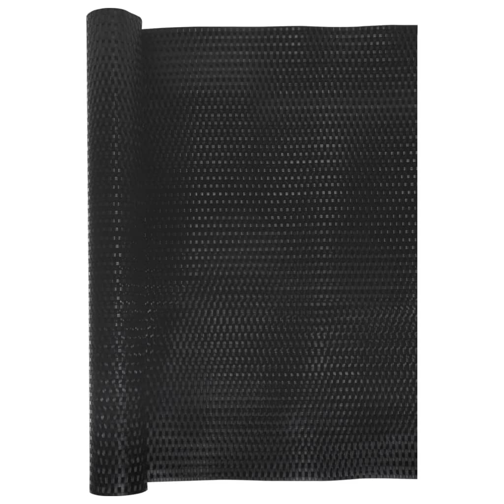 vidaXL Parawan balkonowy, czarny, 300x80 cm, polirattan