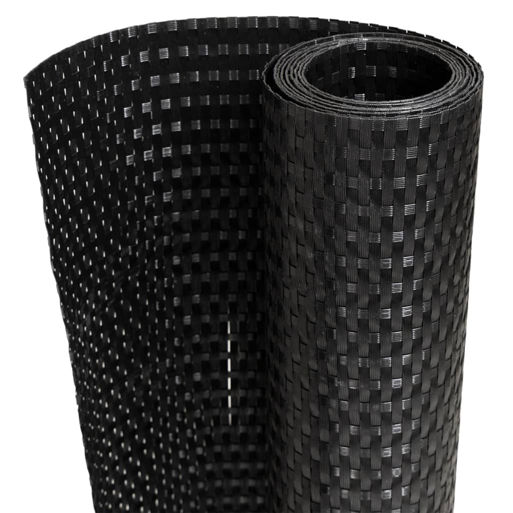 vidaXL Parawan balkonowy, czarny, 300x100 cm, polirattan