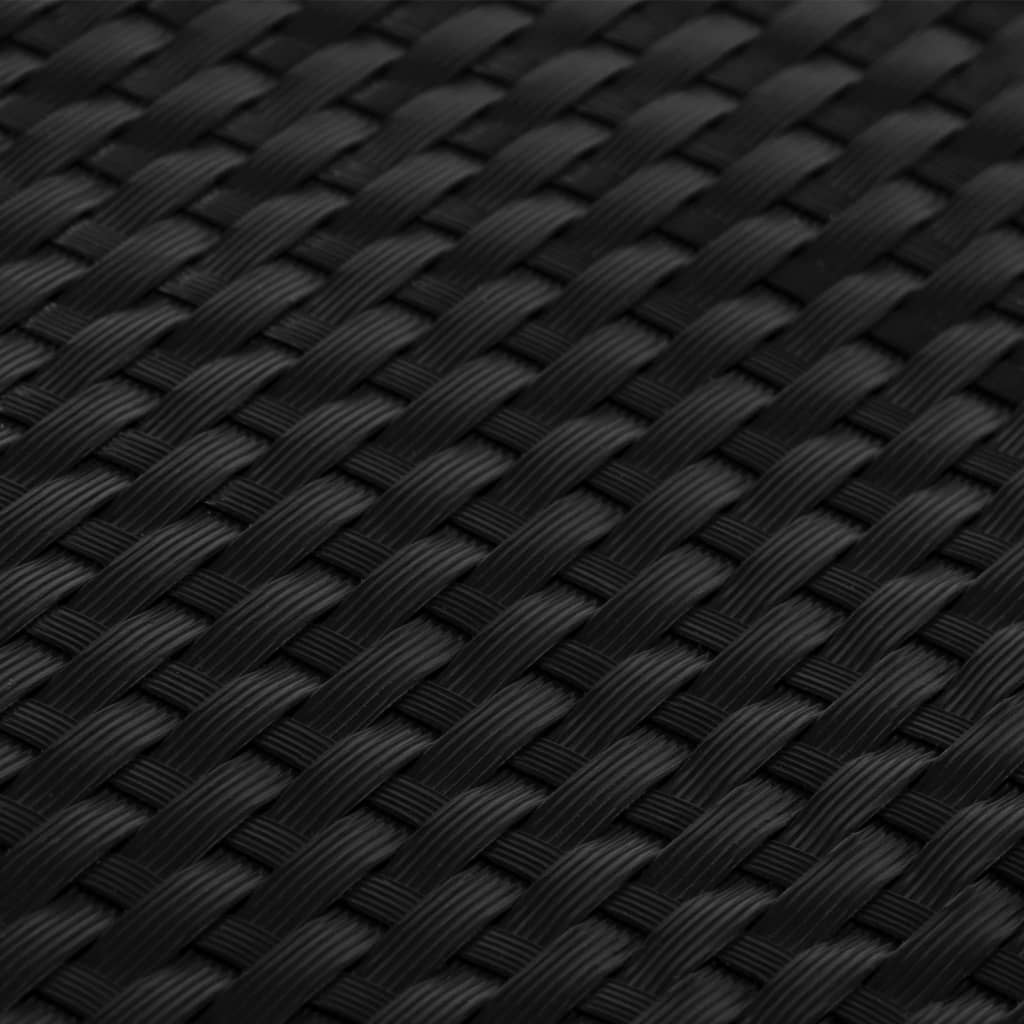 vidaXL Parawan balkonowy, czarny, 300x100 cm, polirattan