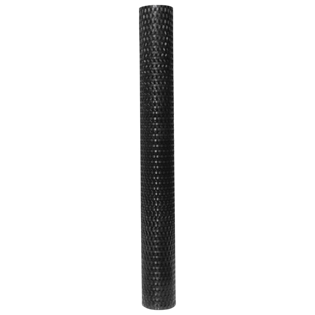 vidaXL Parawan balkonowy, czarny, 400x100 cm, polirattan