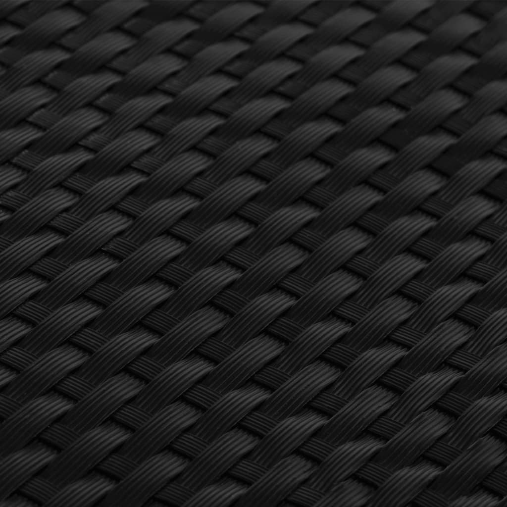 vidaXL Parawan balkonowy, czarny, 400x100 cm, polirattan