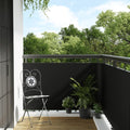 vidaXL Parawan balkonowy, czarny, 400x100 cm, polirattan