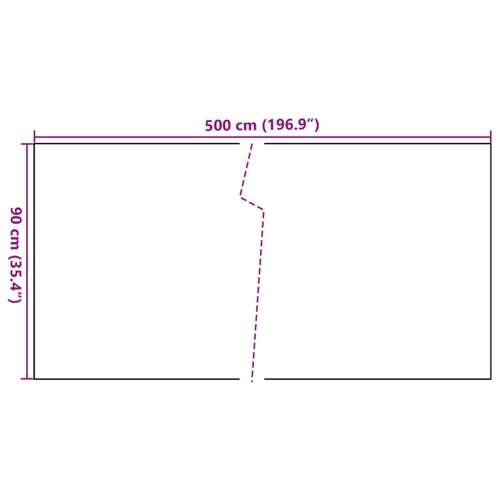 vidaXL Parawan balkonowy, czarny, 500x90 cm, polirattan