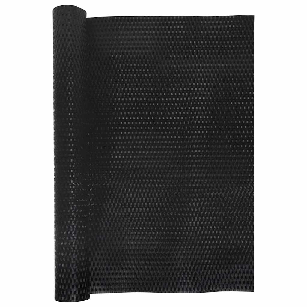 vidaXL Parawan balkonowy, czarny, 500x100 cm, polirattan