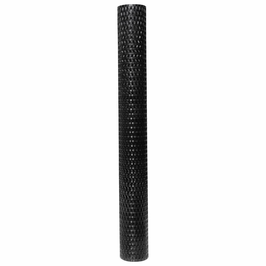 vidaXL Parawan balkonowy, czarny, 500x100 cm, polirattan