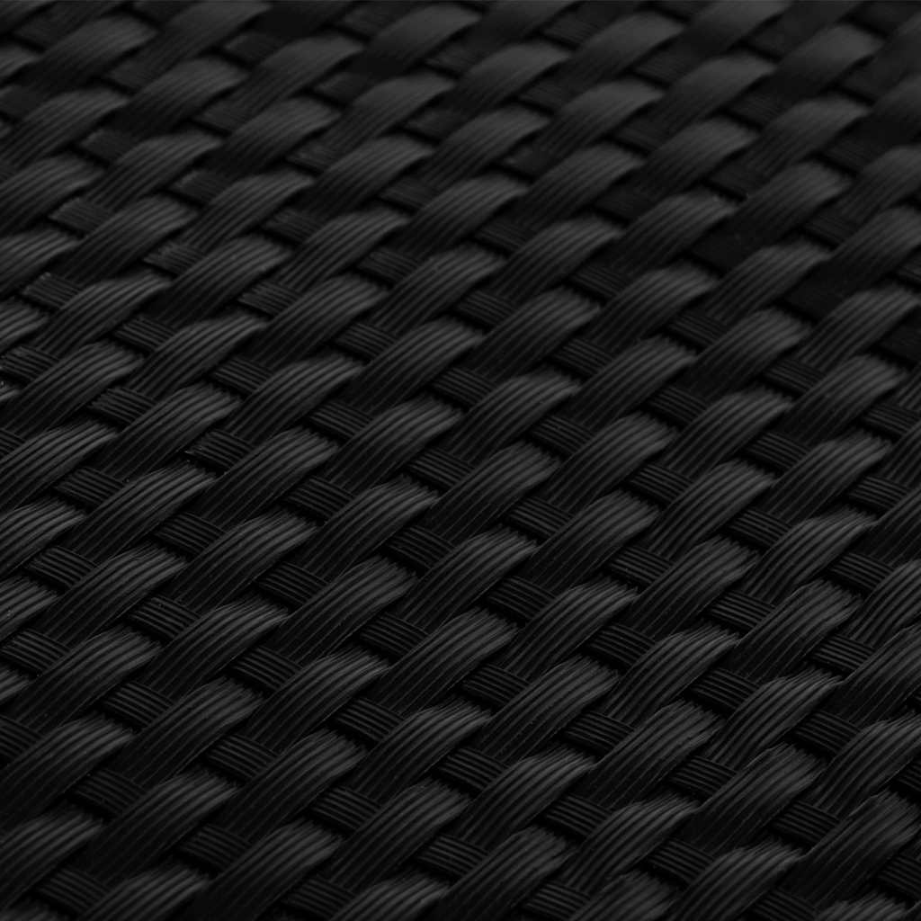 vidaXL Parawan balkonowy, czarny, 500x100 cm, polirattan