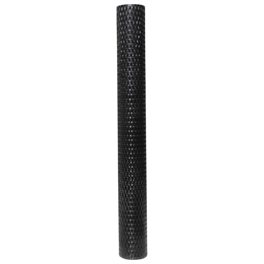 vidaXL Parawan balkonowy, czarny, 600x90 cm, polirattan