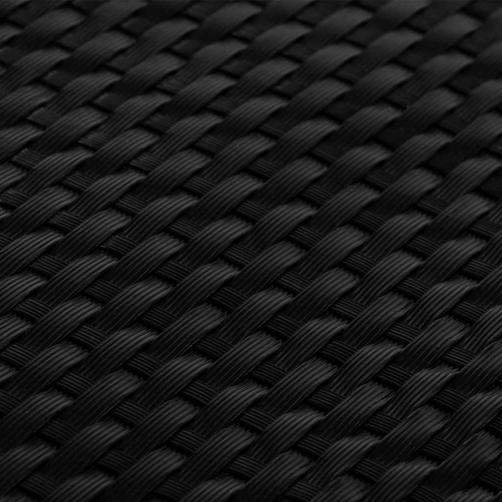 vidaXL Parawan balkonowy, czarny, 1000x100 cm, polirattan