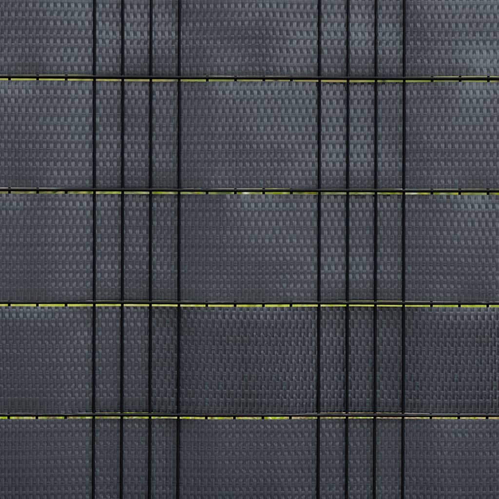 vidaXL Parawany balkonowe, 5 szt., antracytowe, 255x19 cm, rattan PE