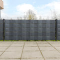 vidaXL Parawany balkonowe, 10 szt., antracytowe, 255x19 cm, rattan PE