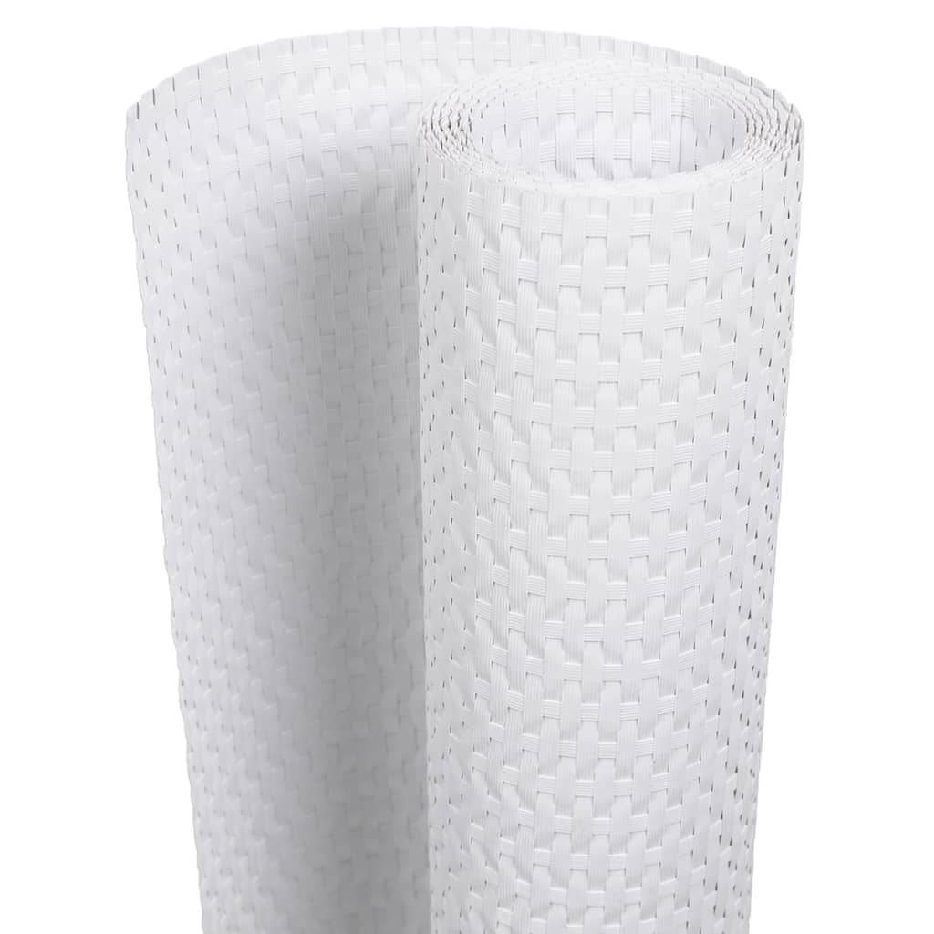 vidaXL Parawany balkonowe, 10 szt., białe, 255x19 cm, rattan PE