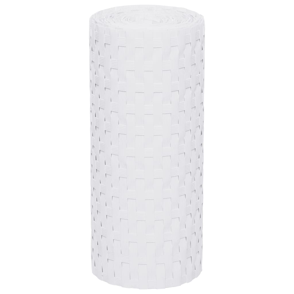 vidaXL Parawany balkonowe, 10 szt., białe, 255x19 cm, rattan PE