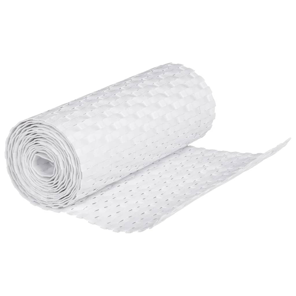 vidaXL Parawany balkonowe, 10 szt., białe, 255x19 cm, rattan PE