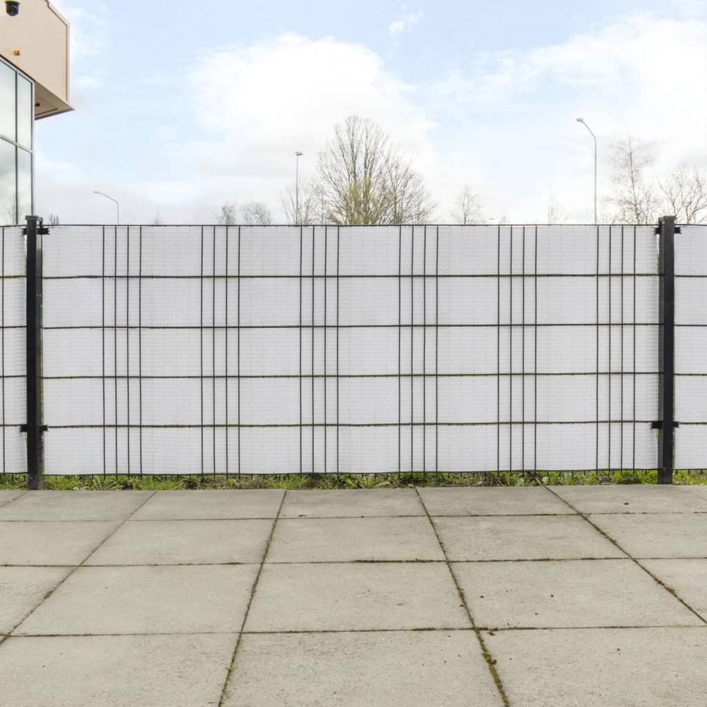 vidaXL Parawany balkonowe, 10 szt., białe, 255x19 cm, rattan PE