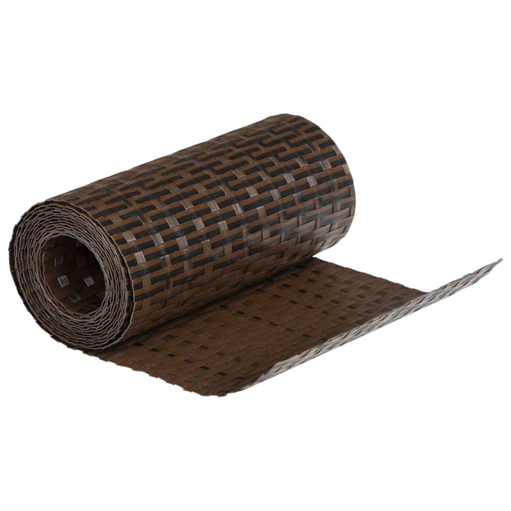 vidaXL Parawany balkonowe, 10 szt., brązowo-czarne, 255x19cm rattan PE