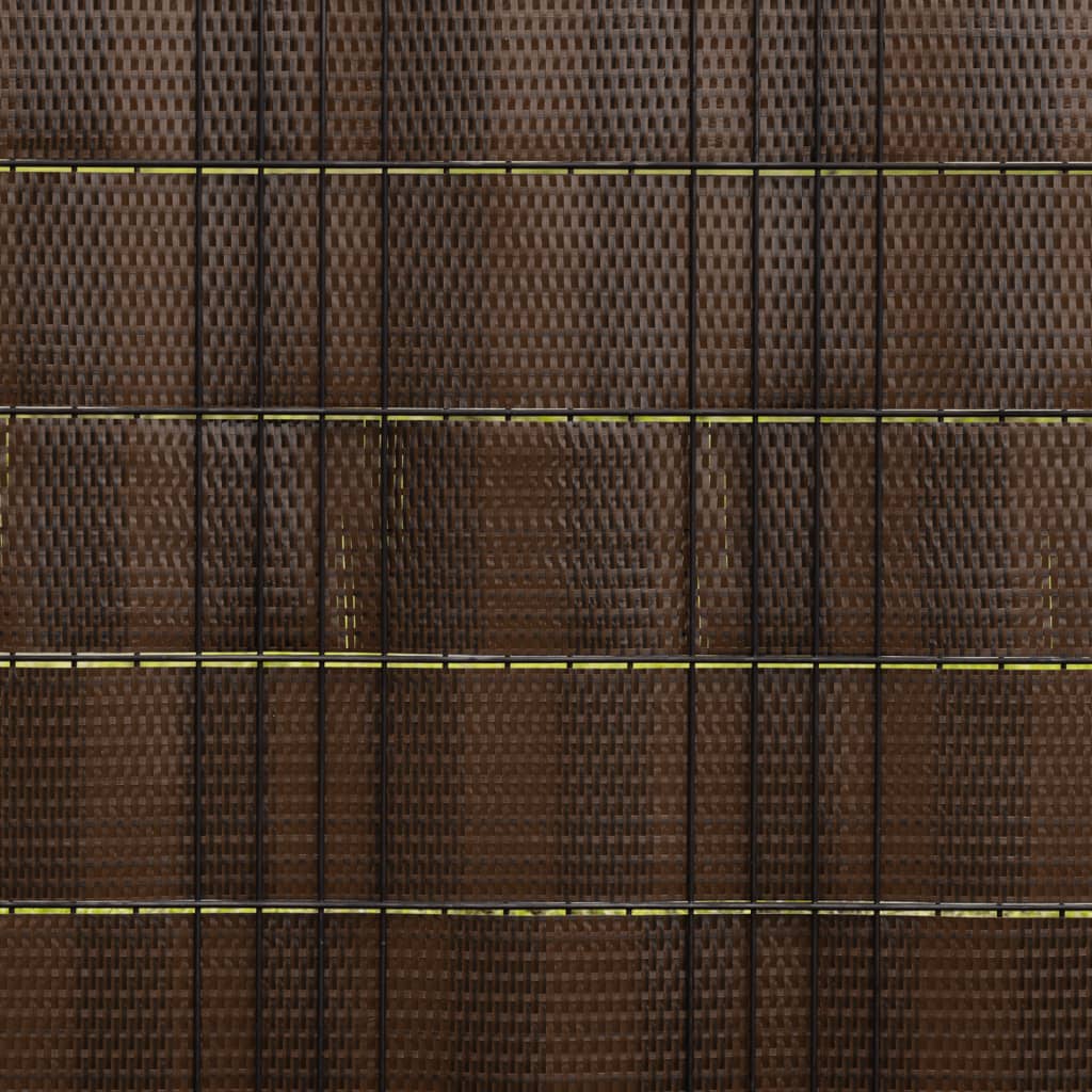 vidaXL Parawany balkonowe, 10 szt., brązowo-czarne, 255x19cm rattan PE