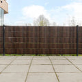 vidaXL Parawany balkonowe, 10 szt., brązowo-czarne, 255x19cm rattan PE