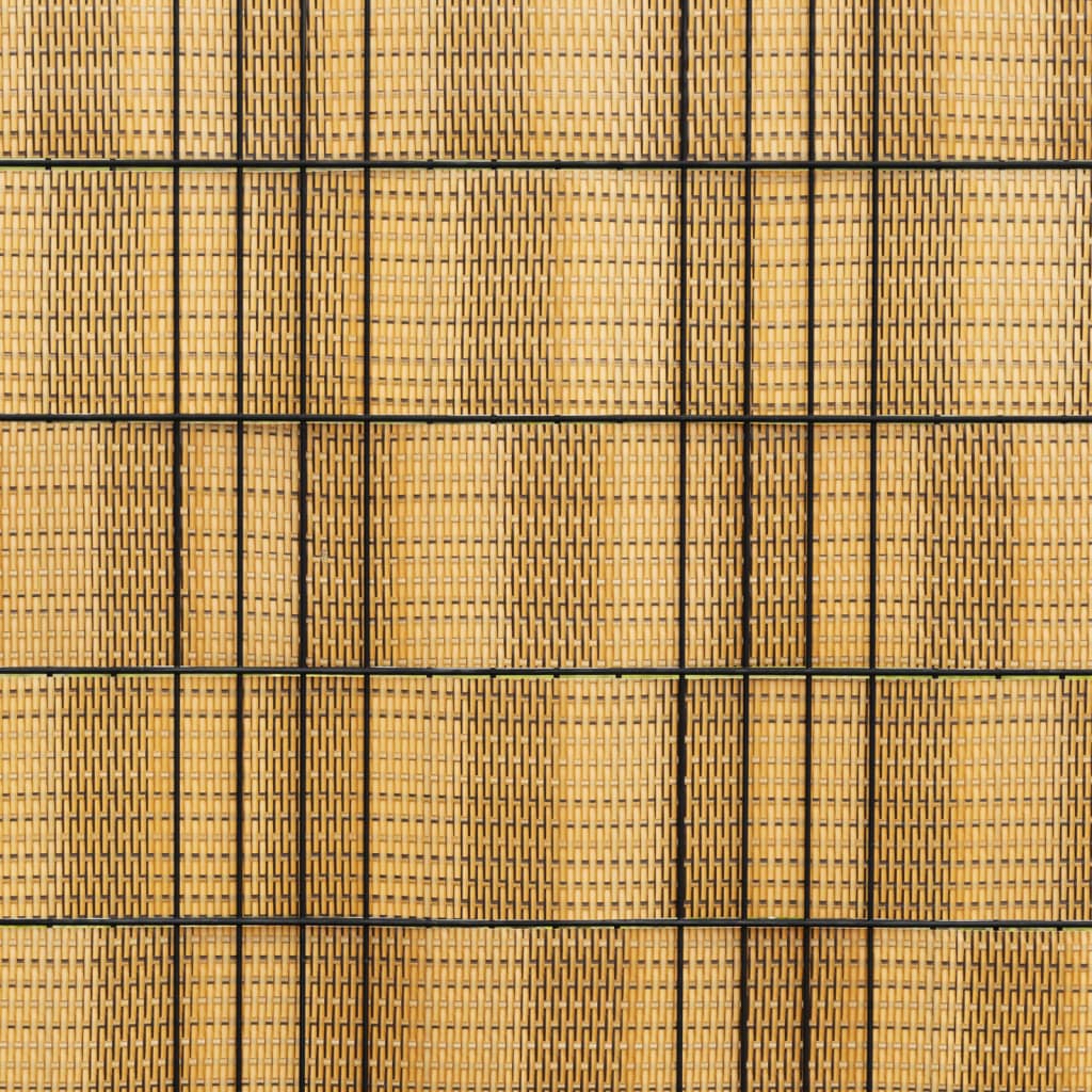 vidaXL Parawany balkonowe, 10 szt., jasnobrązowe, 255x19 cm, rattan PE