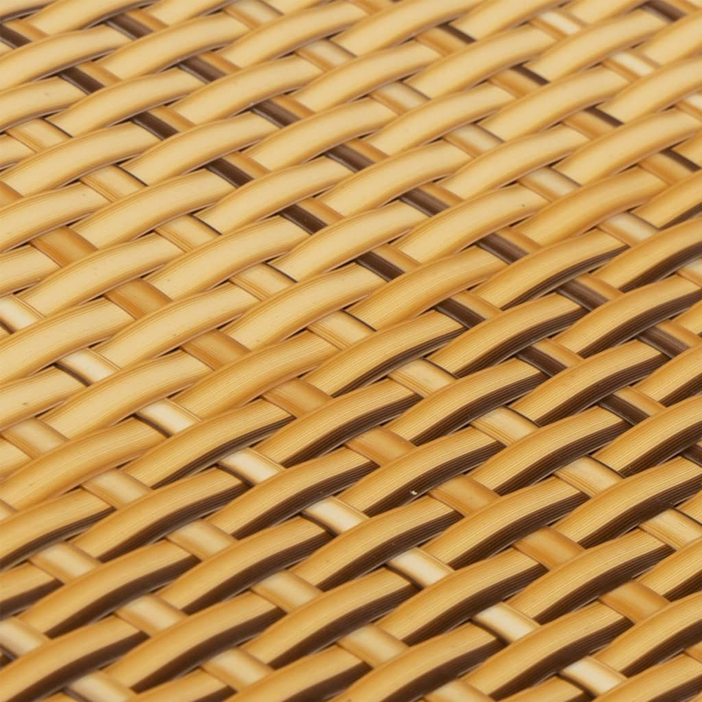 vidaXL Parawany balkonowe, 10 szt., jasnobrązowe, 255x19 cm, rattan PE