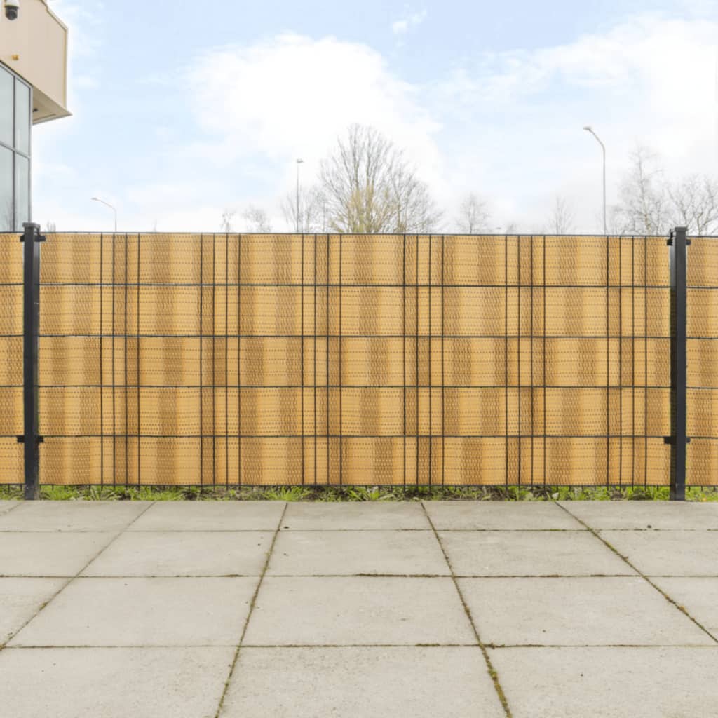 vidaXL Parawany balkonowe, 10 szt., jasnobrązowe, 255x19 cm, rattan PE