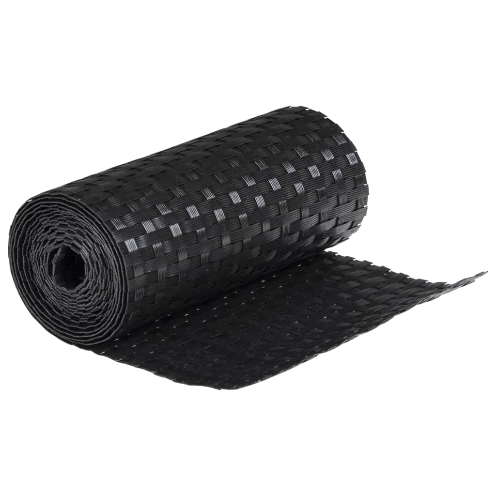 vidaXL Parawany balkonowe, 5 szt., czarne, 255x19 cm, rattan PE