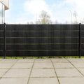 vidaXL Parawany balkonowe, 5 szt., czarne, 255x19 cm, rattan PE