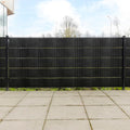 vidaXL Parawany balkonowe, 10 szt., czarne, 255x19 cm, rattan PE