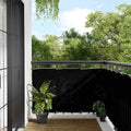 vidaXL Parawan balkonowy, jasnoszary, 75x300 cm, 100% poliester Oxford
