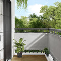 vidaXL Parawan balkonowy, jasnoszary, 75x600 cm, 100% poliester Oxford