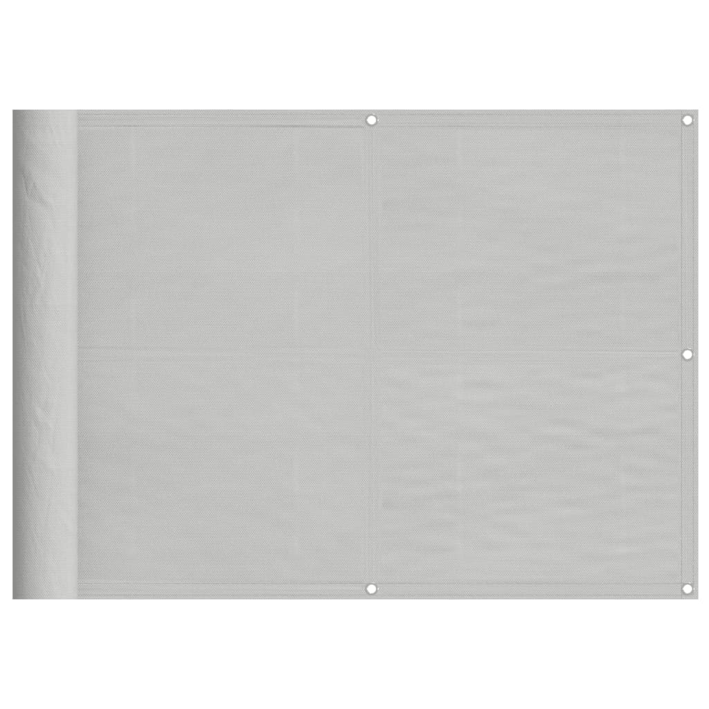 vidaXL Parawan balkonowy, jasnoszary, 75x800 cm 100% poliester Oxford