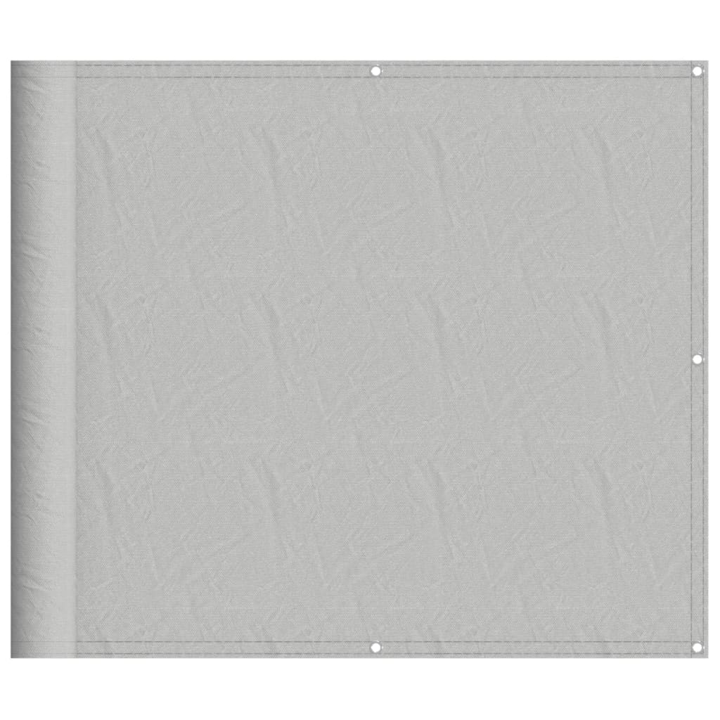 vidaXL Parawan balkonowy, jasnoszary, 90x300 cm, 100% poliester Oxford