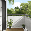 vidaXL Parawan balkonowy, jasnoszary, 90x600 cm, 100% poliester Oxford