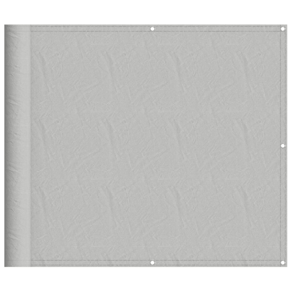 vidaXL Parawan balkonowy, jasnoszary, 90x700 cm, 100% poliester Oxford