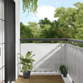 vidaXL Parawan balkonowy, jasnoszary, 90x800 cm 100% poliester Oxford