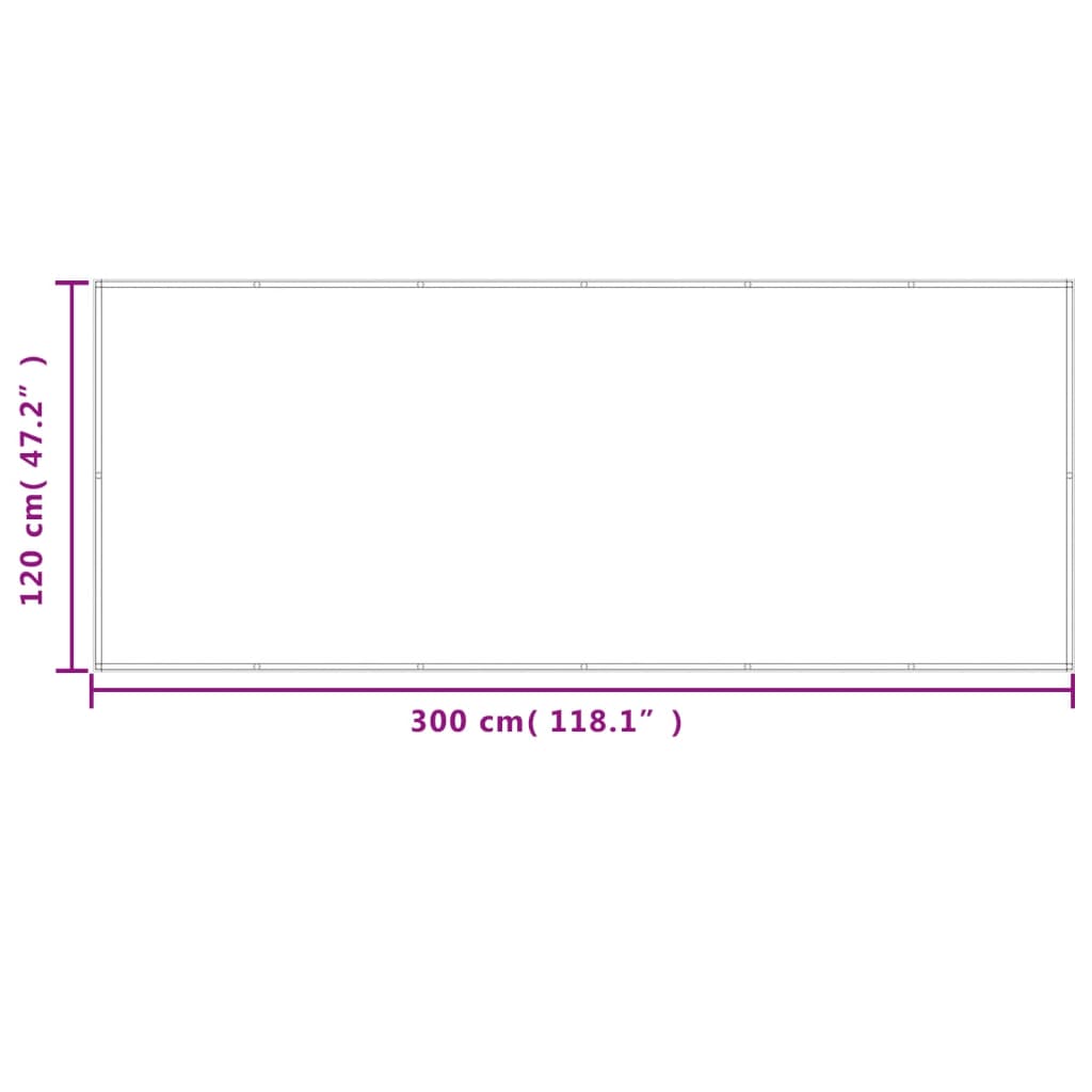 vidaXL Parawan balkonowy, jasnoszary, 120x300cm, 100% poliester Oxford
