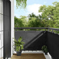vidaXL Parawan balkonowy, antracyt, 90x800 cm, 100% poliester Oxford