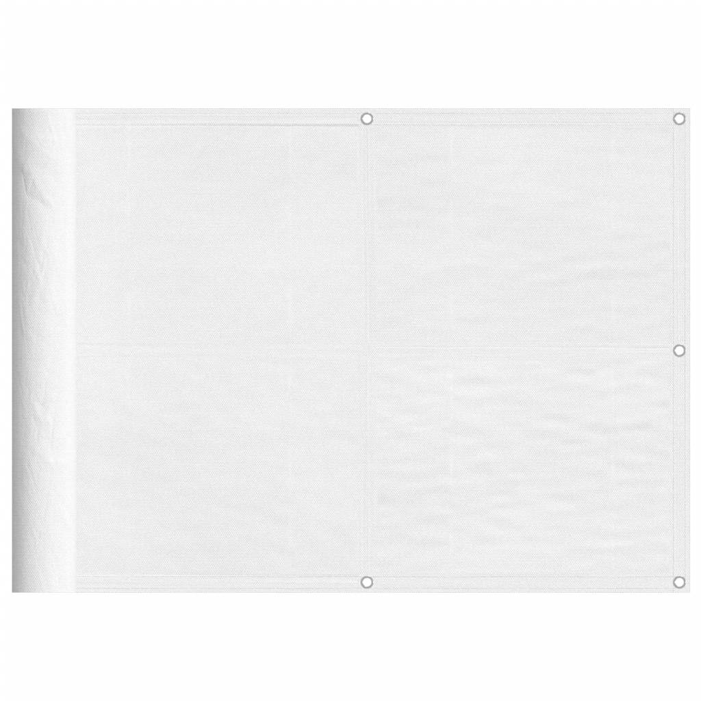 vidaXL Parawan balkonowy, biały, 75x700 cm, 100% poliester Oxford