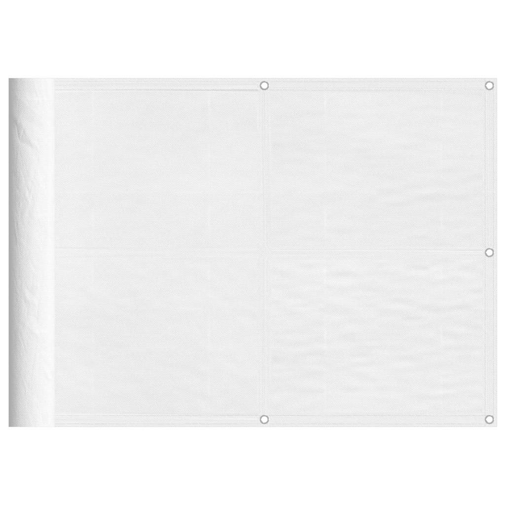 vidaXL Parawan balkonowy, biały, 75x800 cm, 100% poliester Oxford