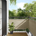 vidaXL Parawan balkonowy, beżowy, 75x800 cm, 100% poliester Oxford