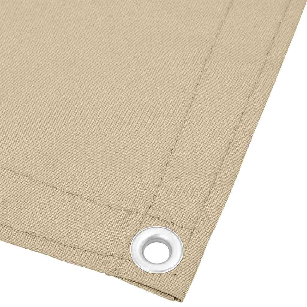 vidaXL Parawan balkonowy, beżowy, 90x800 cm, 100% poliester Oxford