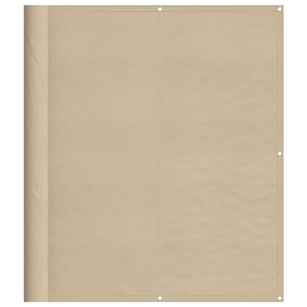 vidaXL Parawan balkonowy, beżowy, 120x700 cm, 100% poliester Oxford