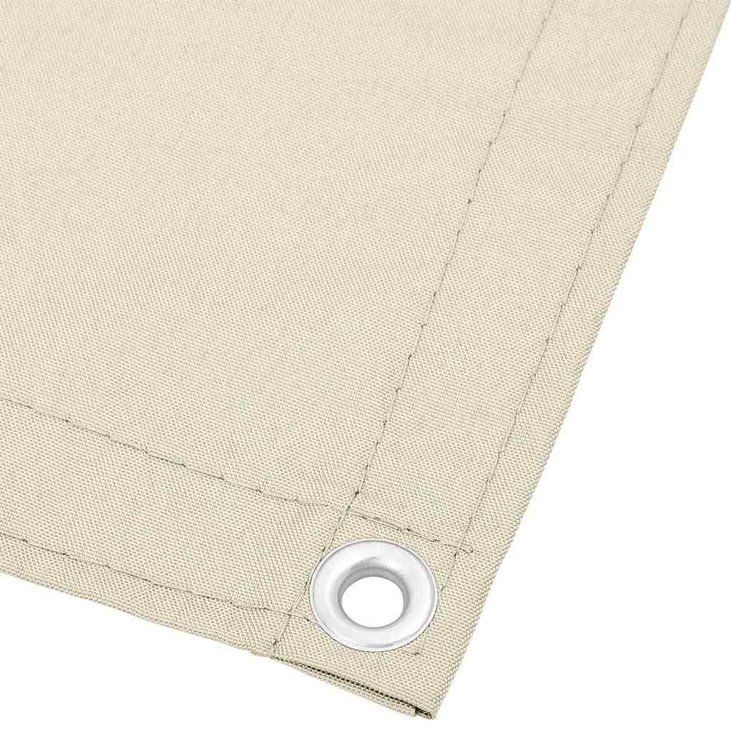 vidaXL Parawan balkonowy, kremowy, 75x800 cm, 100% poliester Oxford