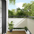 vidaXL Parawan balkonowy, kremowy, 75x800 cm, 100% poliester Oxford