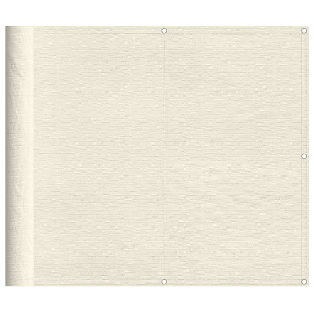 vidaXL Parawan balkonowy, kremowy, 90x700 cm, 100% poliester Oxford