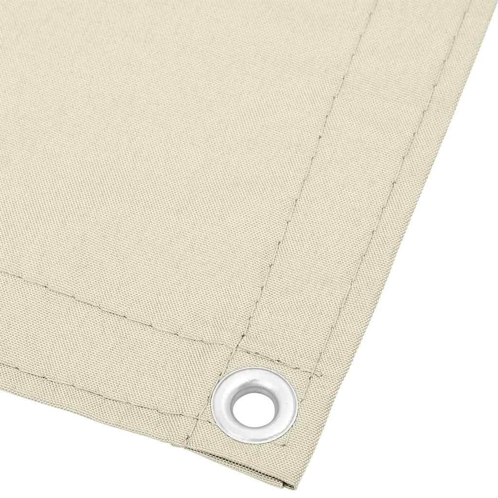 vidaXL Parawan balkonowy, kremowy, 90x800 cm, 100% poliester Oxford